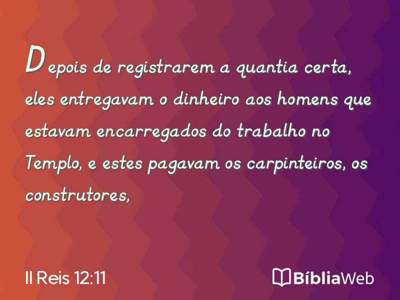 II Reis 12:11 em imagem para compartilhar