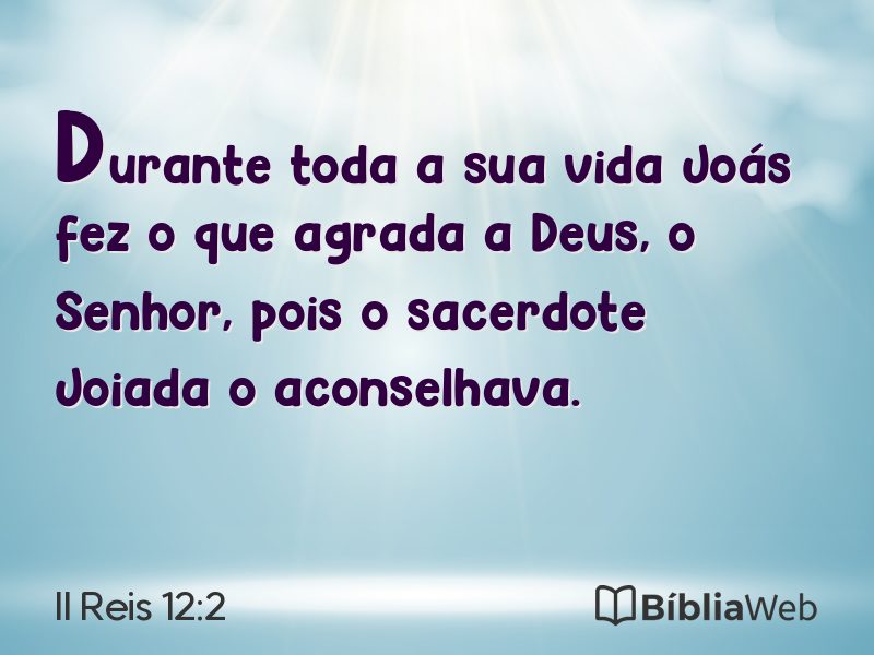 II Reis 12:2 em imagem para compartilhar