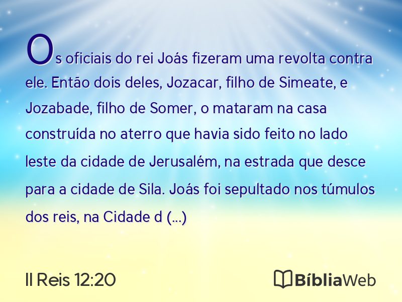 II Reis 12:20 em imagem para compartilhar