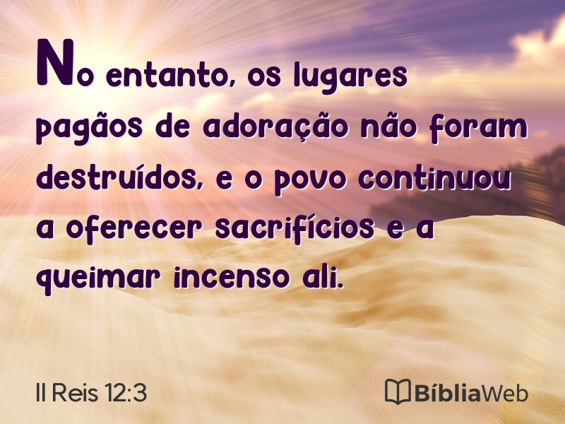 II Reis 12:3 em imagem para compartilhar