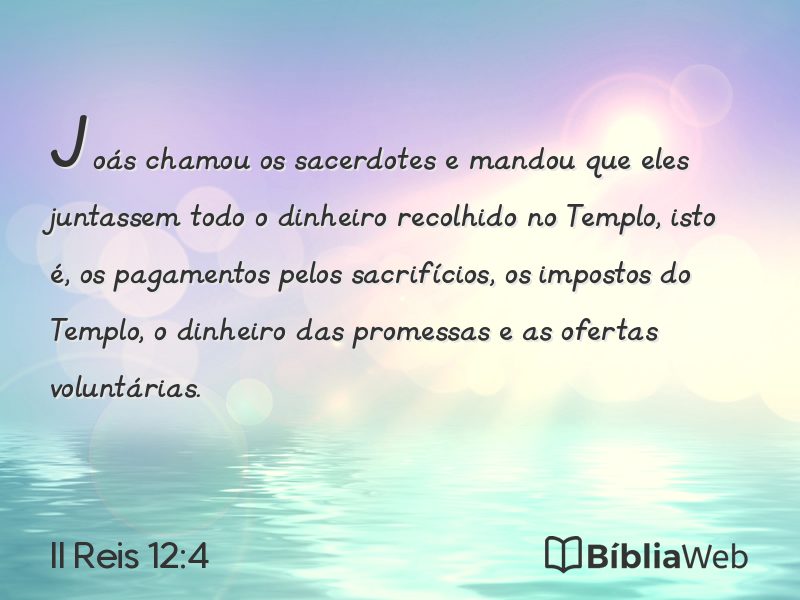 II Reis 12:4 em imagem para compartilhar