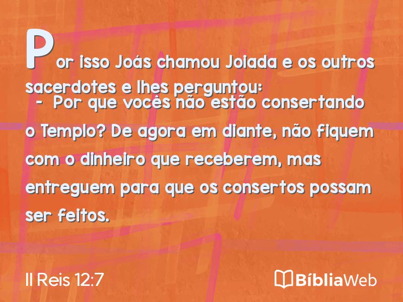 II Reis 12:7 em imagem para compartilhar