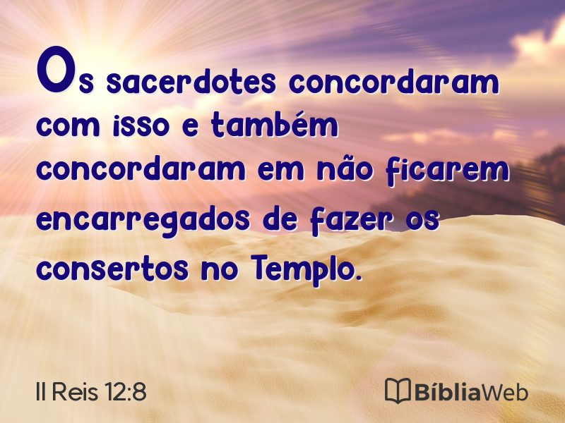 II Reis 12:8 em imagem para compartilhar