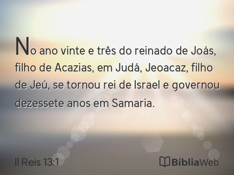 II Reis 13:1 em imagem para compartilhar