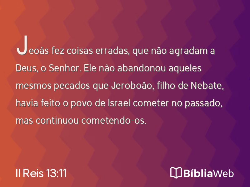 II Reis 13:11 em imagem para compartilhar
