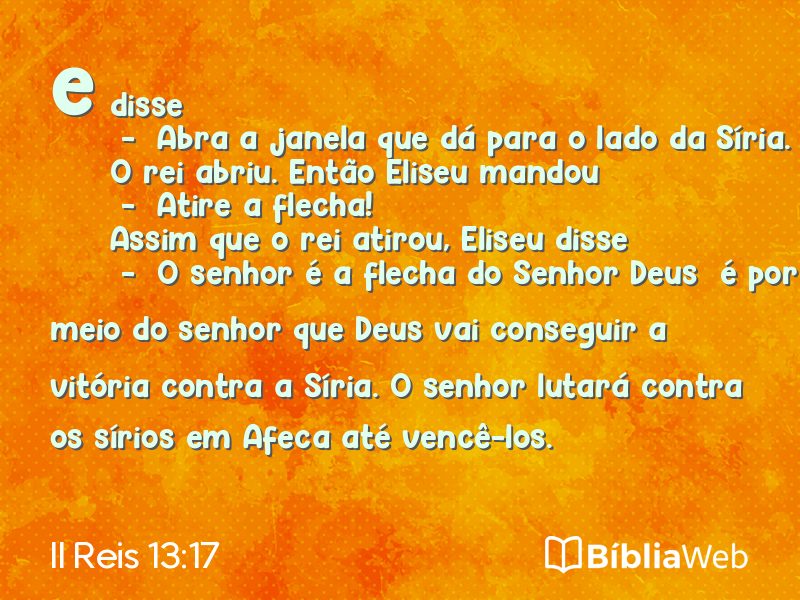 II Reis 13:17 em imagem para compartilhar
