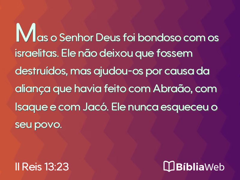 II Reis 13:23 em imagem para compartilhar