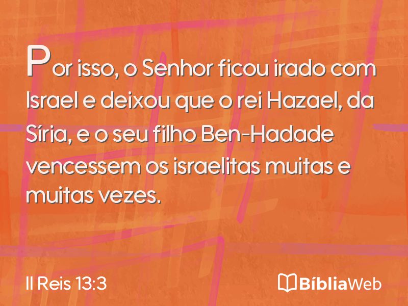 II Reis 13:3 em imagem para compartilhar