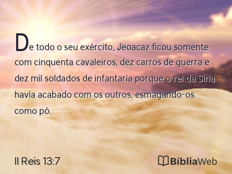 II Reis 13:7 em imagem para compartilhar