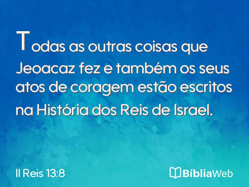 II Reis 13:8 em imagem para compartilhar