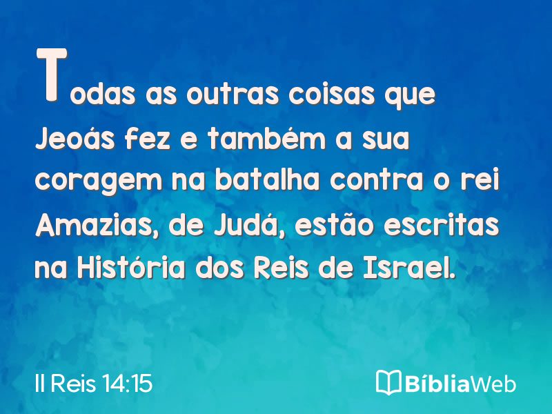 II Reis 14:15 em imagem para compartilhar