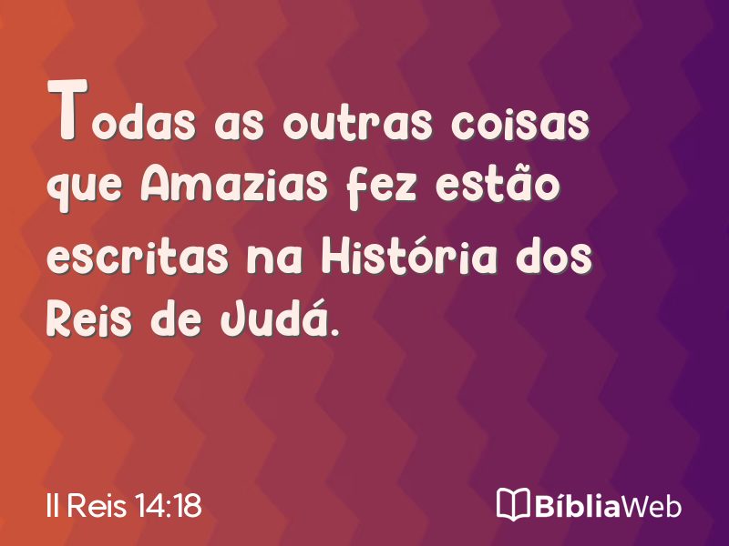 II Reis 14:18 em imagem para compartilhar