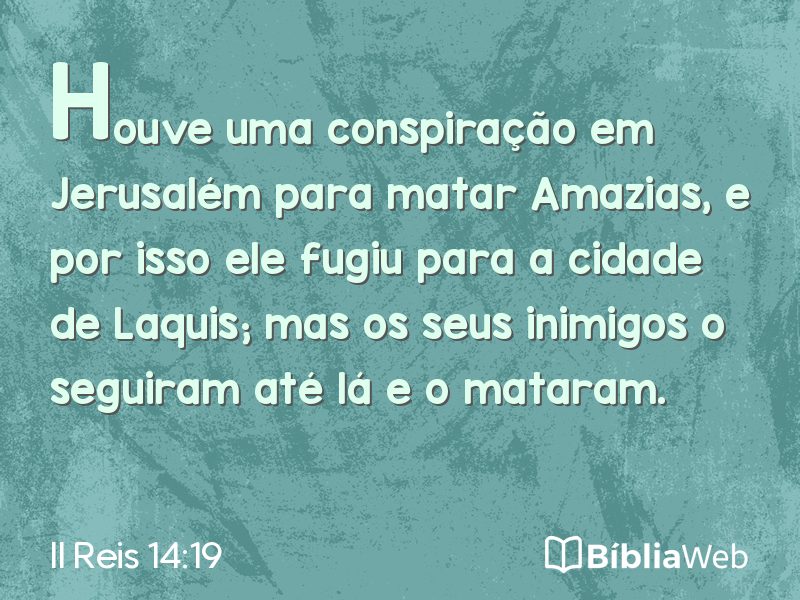 II Reis 14:19 em imagem para compartilhar