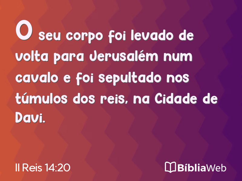 II Reis 14:20 em imagem para compartilhar