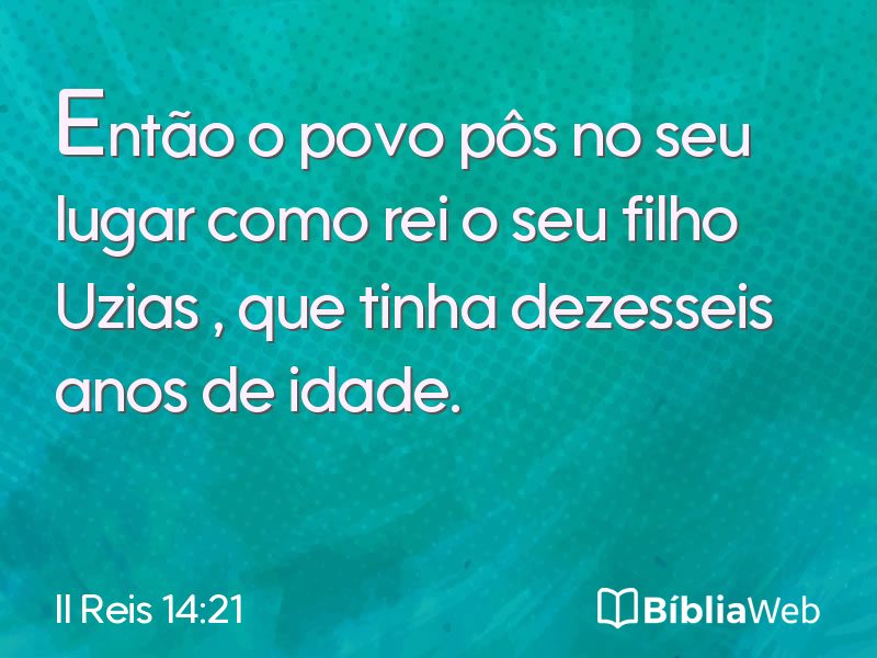 II Reis 14:21 em imagem para compartilhar