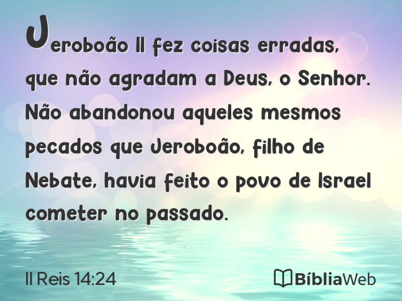 II Reis 14:24 em imagem para compartilhar