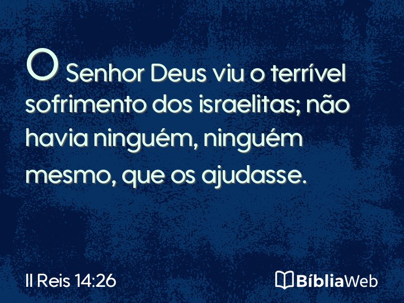 II Reis 14:26 em imagem para compartilhar