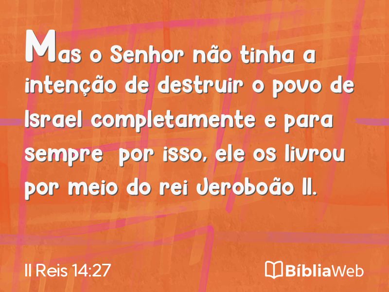 II Reis 14:27 em imagem para compartilhar