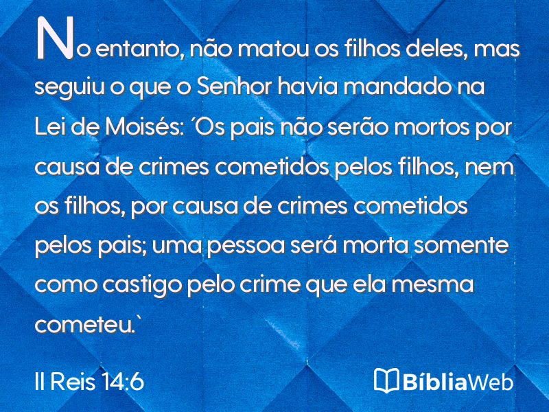 II Reis 14:6 em imagem para compartilhar
