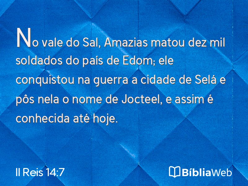 II Reis 14:7 em imagem para compartilhar