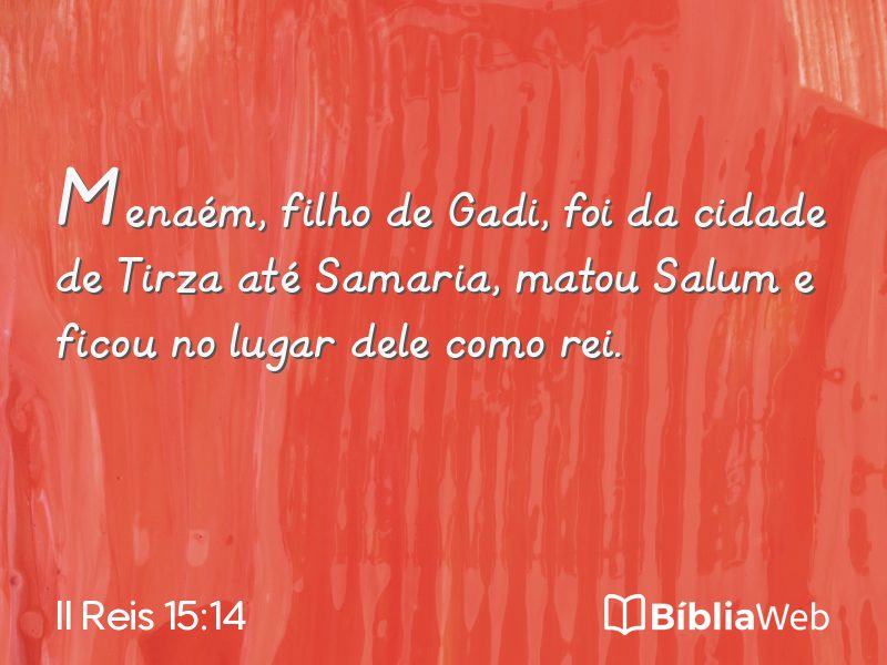 II Reis 15:14 em imagem para compartilhar