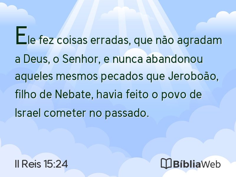 II Reis 15:24 em imagem para compartilhar