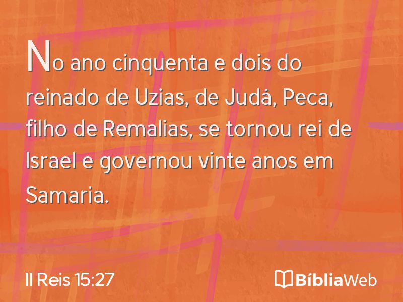 II Reis 15:27 em imagem para compartilhar