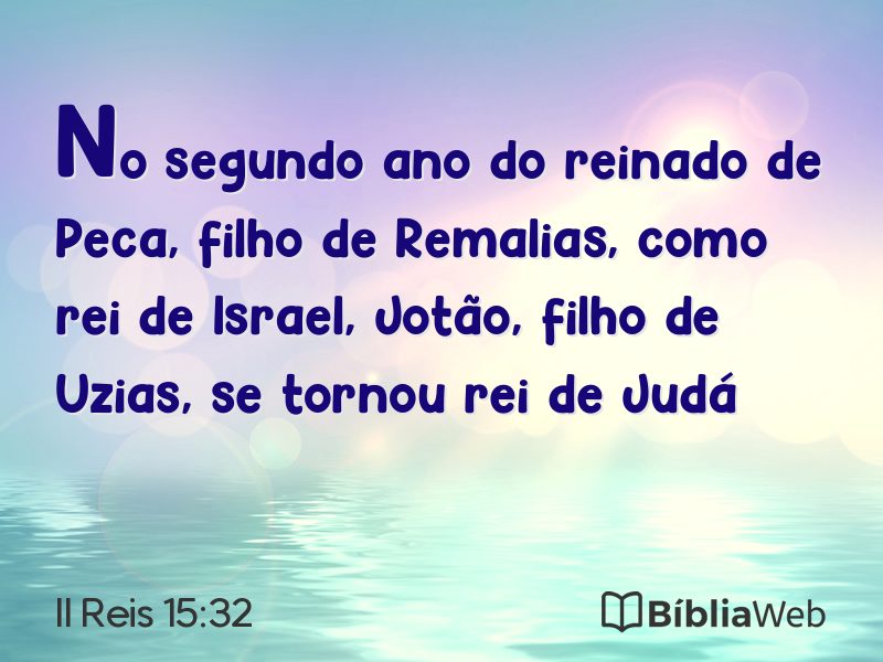 II Reis 15:32 em imagem para compartilhar