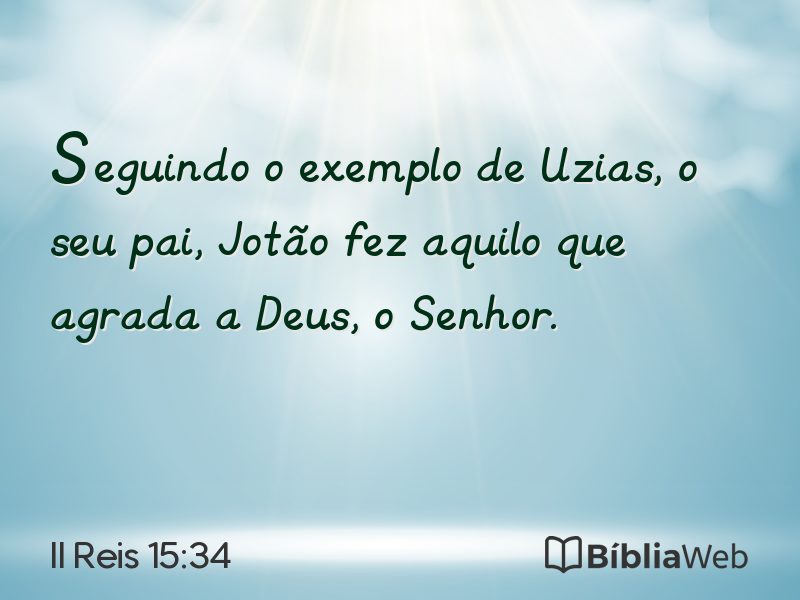 II Reis 15:34 em imagem para compartilhar