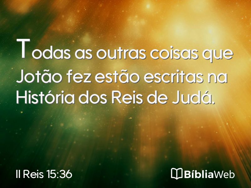 II Reis 15:36 em imagem para compartilhar