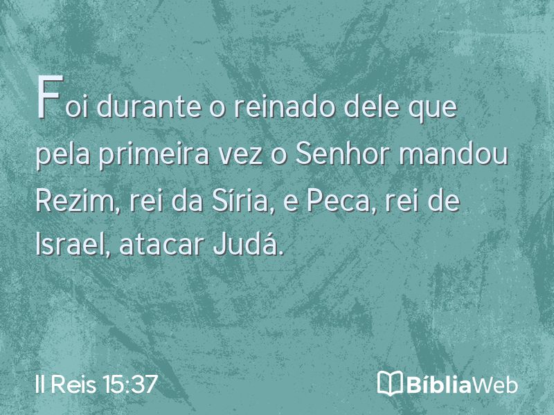 II Reis 15:37 em imagem para compartilhar