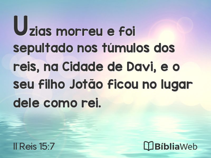 II Reis 15:7 em imagem para compartilhar