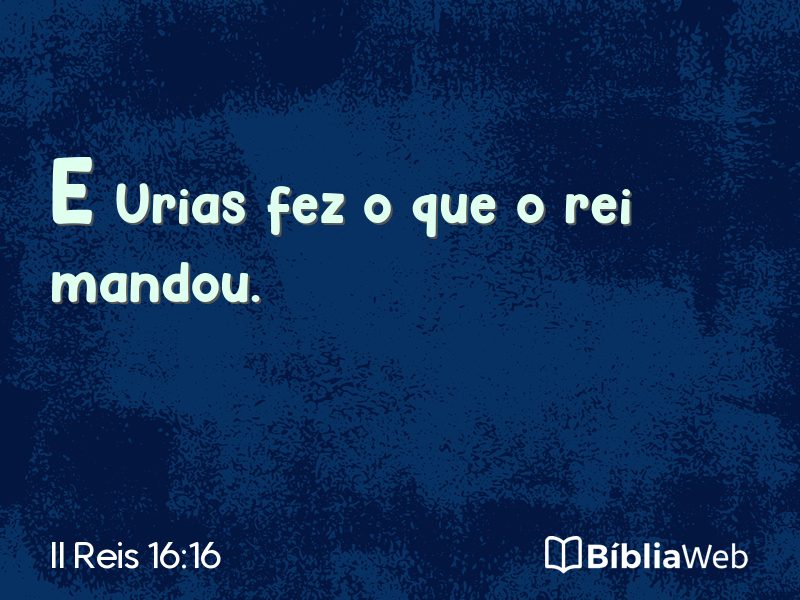 II Reis 16:16 em imagem para compartilhar