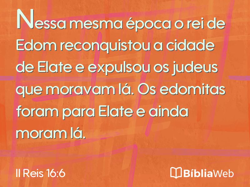 II Reis 16:6 em imagem para compartilhar