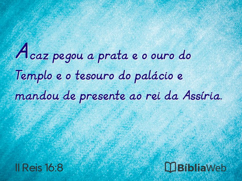 II Reis 16:8 em imagem para compartilhar