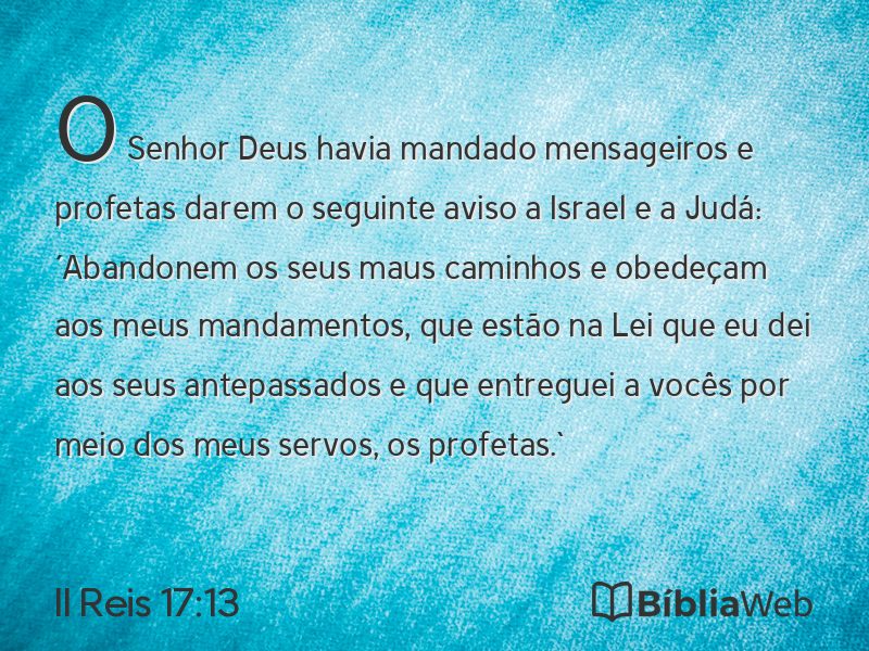 II Reis 17:13 em imagem para compartilhar