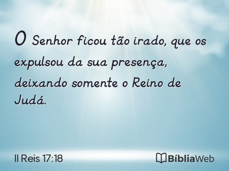 II Reis 17:18 em imagem para compartilhar