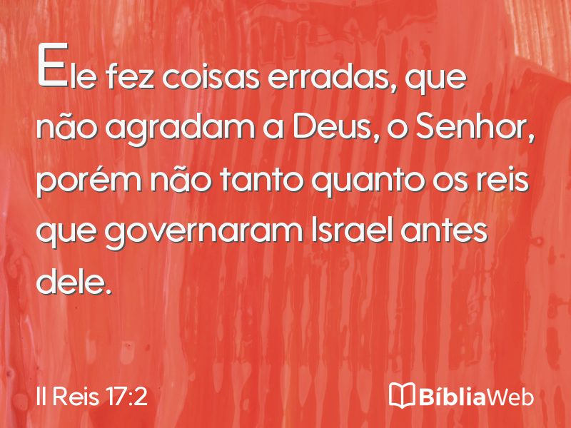 II Reis 17:2 em imagem para compartilhar