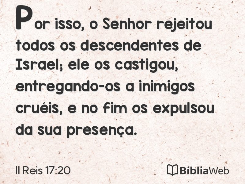 II Reis 17:20 em imagem para compartilhar