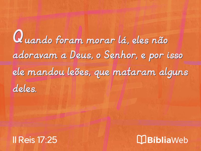 II Reis 17:25 em imagem para compartilhar