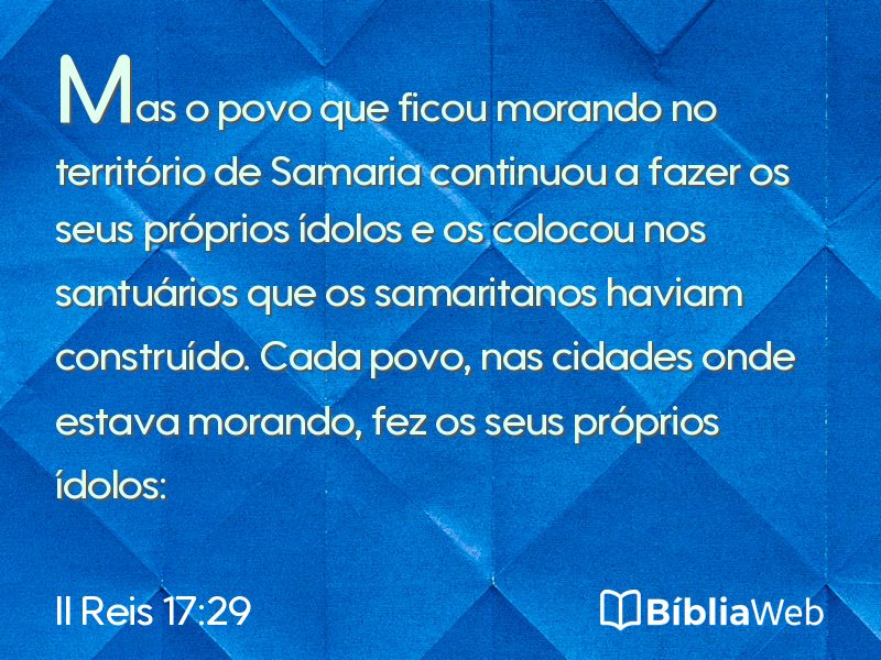 II Reis 17:29 em imagem para compartilhar