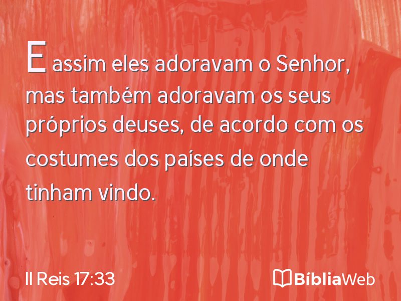 II Reis 17:33 em imagem para compartilhar