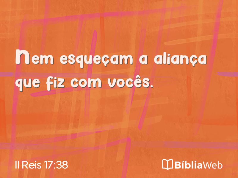 II Reis 17:38 em imagem para compartilhar
