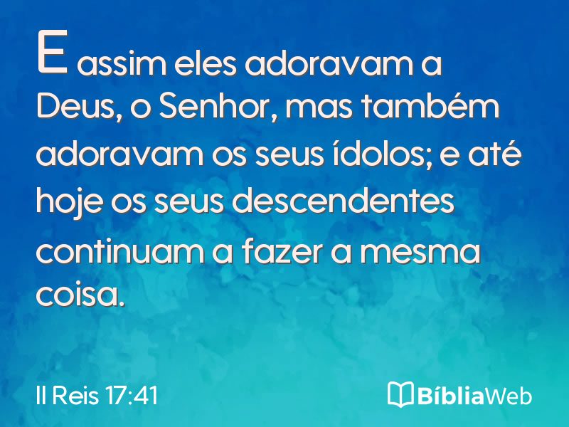 II Reis 17:41 em imagem para compartilhar