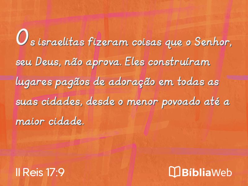 II Reis 17:9 em imagem para compartilhar