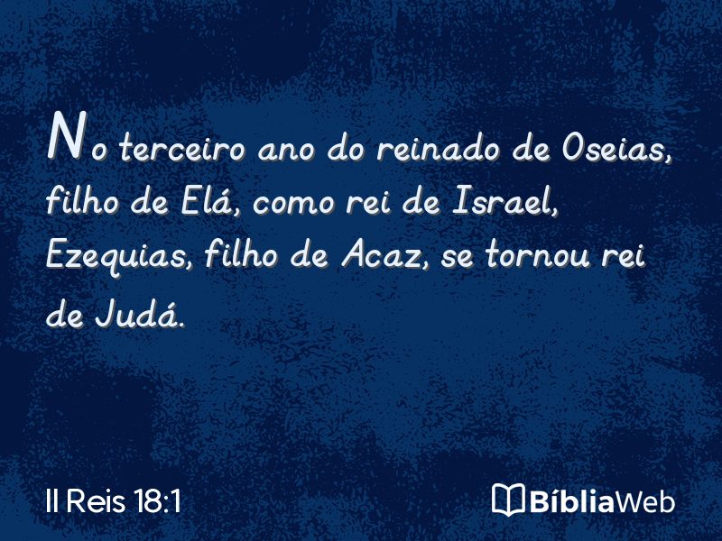 II Reis 18:1 em imagem para compartilhar