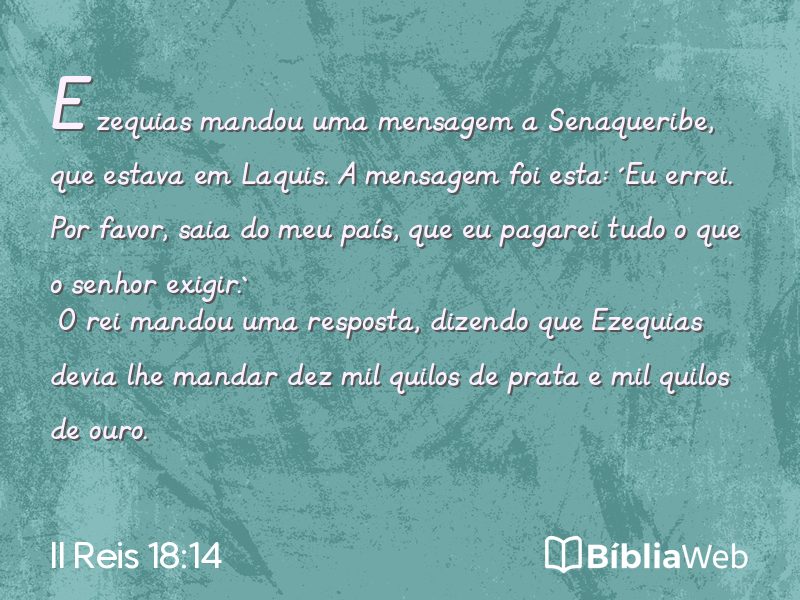 II Reis 18:14 em imagem para compartilhar