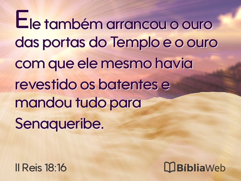II Reis 18:16 em imagem para compartilhar