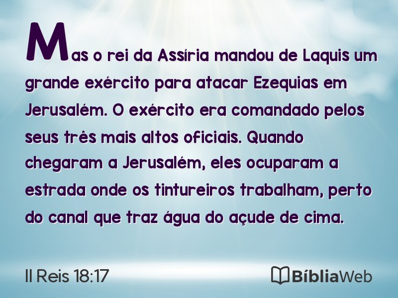 II Reis 18:17 em imagem para compartilhar