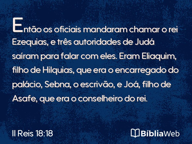 II Reis 18:18 em imagem para compartilhar